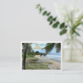 Strand, Abfahrt zur Insel/Agent Visitenkarte (Stehend Vorderseite)