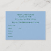 Strand, Abfahrt zur Insel/Agent Visitenkarte (Rückseite)