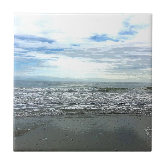 Strand Abstrakte künstlerische Geschenke Gabe Gnad Fliese (Vorderseite)