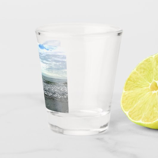 Strand Abstrakte künstlerische Geschenke Gabe Gnad Schnapsglas (Rechts)