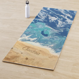 Strand Abstrakte Personalisierte Yoga Mat Yogamatte