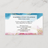 *~* Strand-abstrakte rosa blaue Visitenkarte (Rückseite)