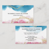 *~* Strand-abstrakte rosa blaue Visitenkarte (Vorne/Hinten)