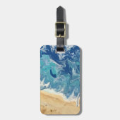 Strand Abstrakter Personalisierter Gepäckanhänger (Vorderseite vertikal)