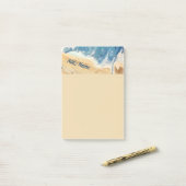 Strand Abstrakter Personalisierter Post it Anmerku Post-it Klebezettel (Auf Schreibtisch)