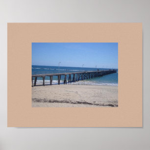 Strand Adelaides, Südaustralien mit Promenade Poster