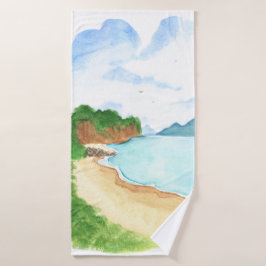 Strand am Meer Badehandtuch