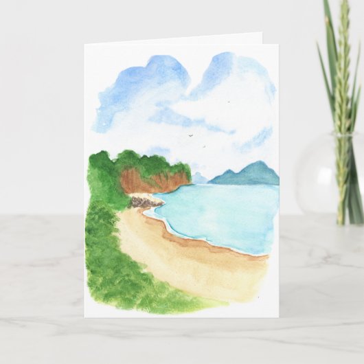 Strand am Meer Karte (Vorderseite)