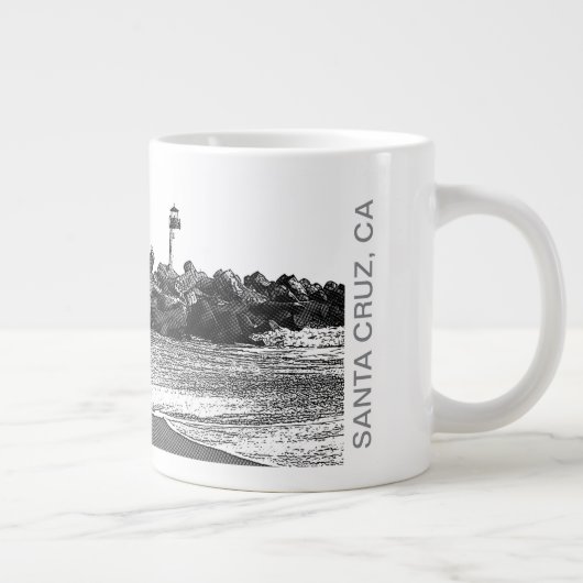 Strand am Meer, Santa Cruz 20 oz Jumbo Tasse (Rechts)