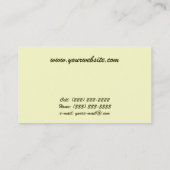 Strand am Sonnenaufgang Visitenkarte (Rückseite)