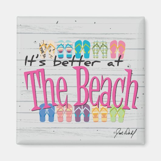 Strand - Am Strand ist es besser Magnet (Vorne)