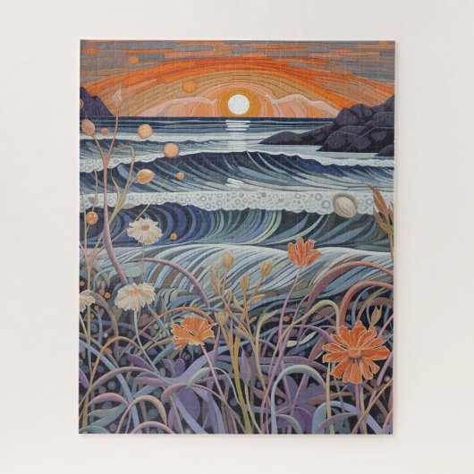Strand am Wildblume Puzzle (Vertikal)