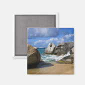 Strand an der Jungfrau Gorda, Britische Jungfrau Magnet (Vorderseite/Rückseite)