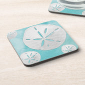 Strand an der Küste Sand Dollar Türkis Tropical Be Getränkeuntersetzer (Linke Seite)