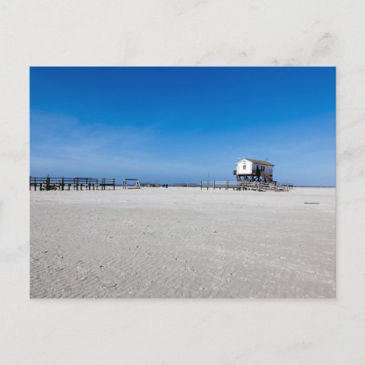 Strand an der Nordsee, Sankt Peter Ording Postkarte (Vorderseite)