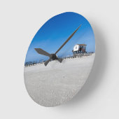 Strand an der Nordsee, Sankt Peter Ording Runde Wanduhr (Winkel)