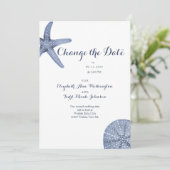 Strand Ändern Sie die Datumsfarbkarte Einladung (Stehend Vorderseite)