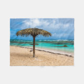 Strand Anse des Rochers Fleecedecke (Vorderseite (Horizontal))