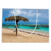 Strand Anse des Rochers Große Geschenktüte (Rückseite)