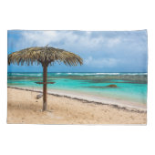 Strand Anse des Rochers Kissenbezug (Rückseite)