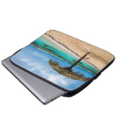 Strand Anse des Rochers Laptopschutzhülle (Vorne Knopf)