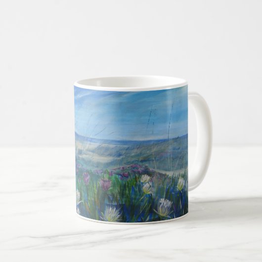 Strand-Ansicht durch Melanie-Bier Kaffeetasse (VorderseiteRechts)