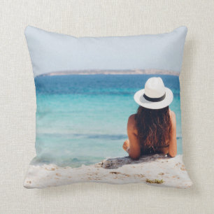 Strand-Ansicht-Foto-Kissen Kissen