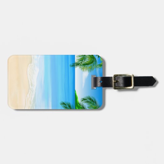 Strand-Ansicht Gepäckanhänger (Vorderseite horizontal)