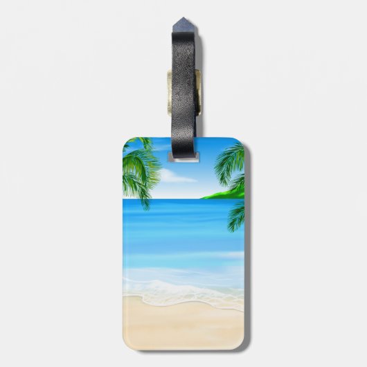 Strand-Ansicht Gepäckanhänger (Rückseite vertikal)