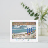 STRAND APOLLONAS, NAXOS INSEL, GRIECHENLAND POSTKARTE (Stehend Vorderseite)