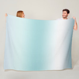 Strand Aqua Blue Ombre Fleecedecke