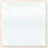 Strand Aqua Blue Ombre Glasuntersetzer (Rückseite)