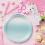 Strand Aqua Blue Ombre Pappteller (Party)