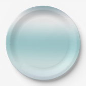 Strand Aqua Blue Ombre Pappteller (Vorderseite)