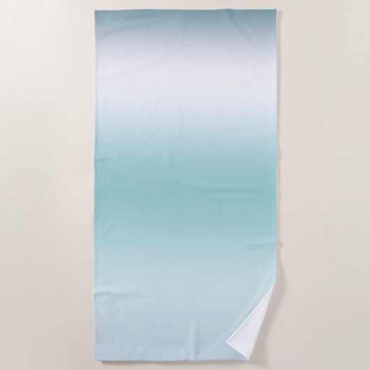 Strand Aqua Blue Ombre Strandtuch (Vorderseite)