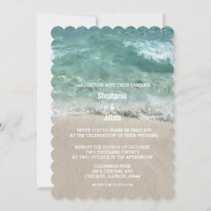 Strand Aquamarin türkisfarbenes Sandmeer Coole Hoc Einladung