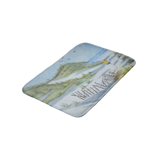 Strand-Aquarell Badematte (Schrägansicht)