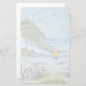 Strand-Aquarell Briefpapier (Vorne/Hinten)