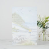 Strand-Aquarell Briefpapier (Stehend Vorderseite)