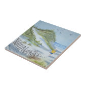 Strand-Aquarell Fliese (Seite)