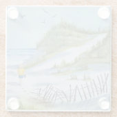 Strand-Aquarell Glasuntersetzer (Rückseite)