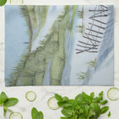 Strand-Aquarell Handtuch (Gefaltet)