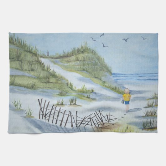 Strand-Aquarell Handtuch (Horizontal)