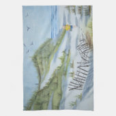 Strand-Aquarell Handtuch (Vertikal)