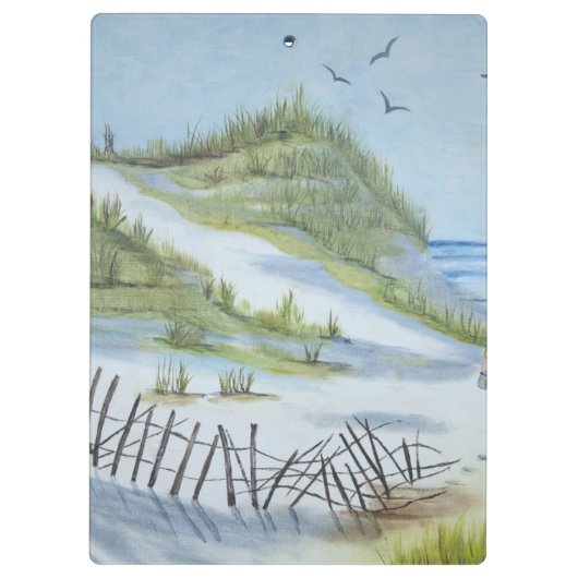 Strand-Aquarell Klemmbrett (Rückseite)