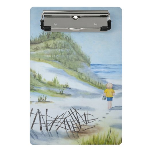 Strand-Aquarell Mini Klemmbrett (Vorderseite)