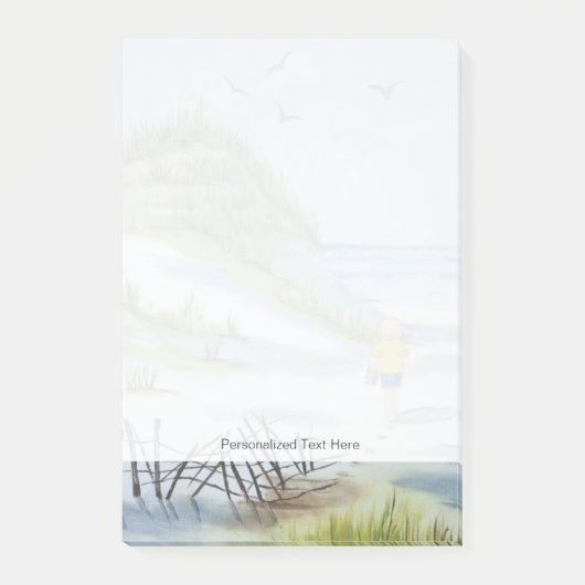 Strand-Aquarell Post-it Klebezettel (Vorderseite)