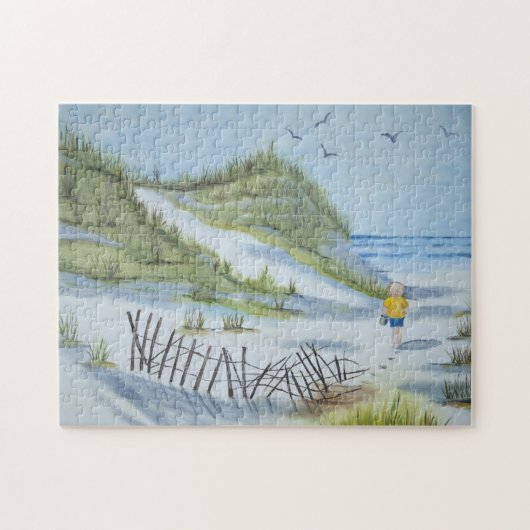 Strand-Aquarell Puzzle (Horizontal)