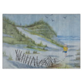 Strand-Aquarell Schneidebrett (Vorderseite)