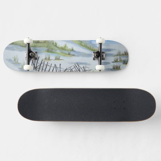 Strand-Aquarell Skateboard (Horizontal)